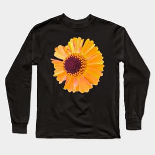 Short and sassy Helenium sneezeweed plant Bright orange yellow flower Long Sleeve T-Shirt